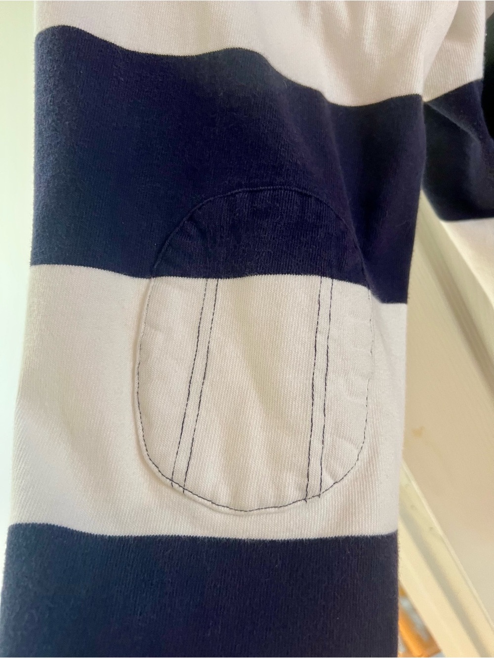 Ralph Lauren Navy and White Striped Rugby Shirt - Picture 4 of 9